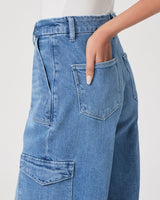 Paige Valen Distressed Harper 30" Utility + Cargo Pocket Jean