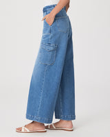 Paige Valen Distressed Harper 30" Utility + Cargo Pocket Jean