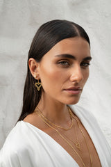 Zoe & Morgan Gold Gypsy Heart Earrings