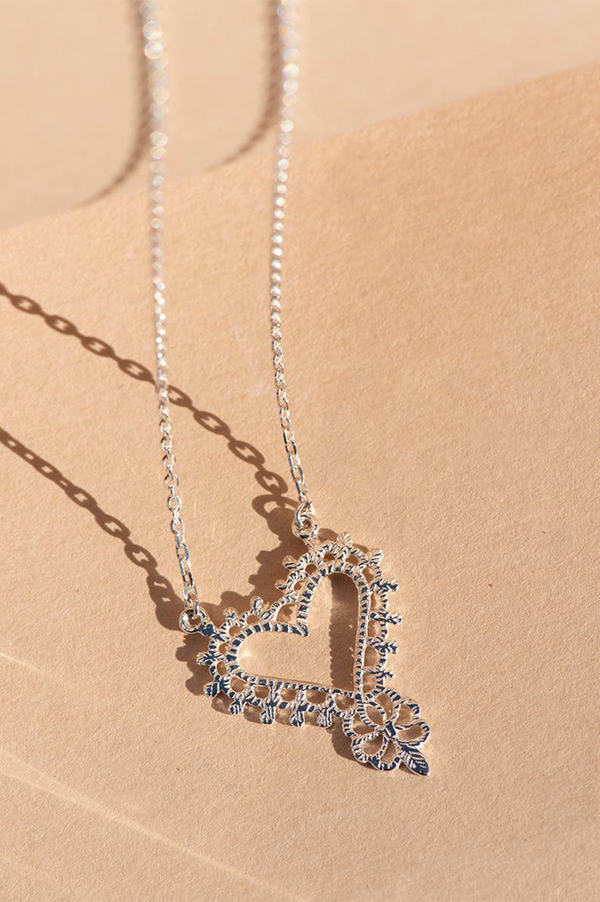 Zoe & Morgan Silver Gypsy Love Necklace