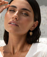 Zoe & Morgan 22k Gold Plate Heart Rays Earrings