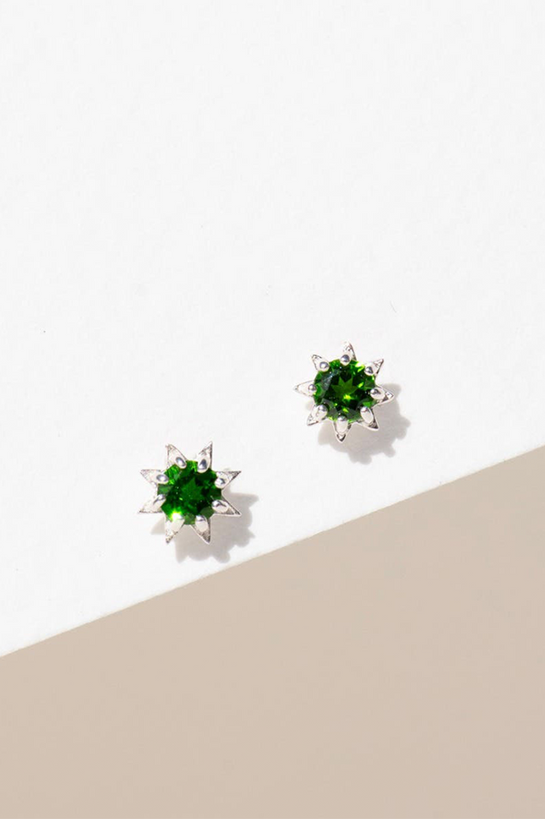 Zoe & Morgan Sterling Silver with Chrome Diopside Stella Earrings