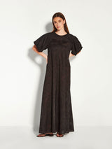 Juliette Hogan Black Jacquard Emmy Dress