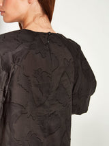 Juliette Hogan Black Jacquard Emmy Dress