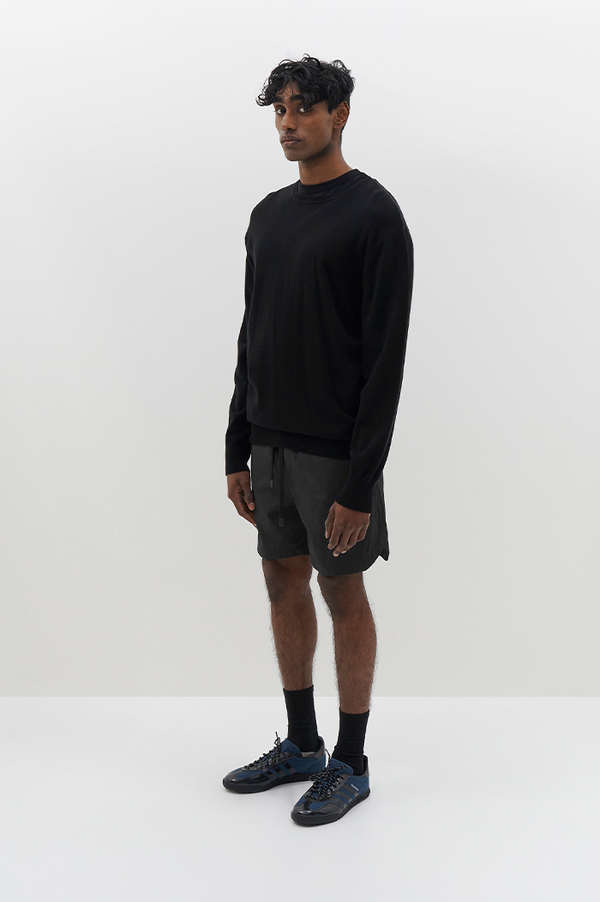 Bassike Black Everyday Cotton Pull On Short