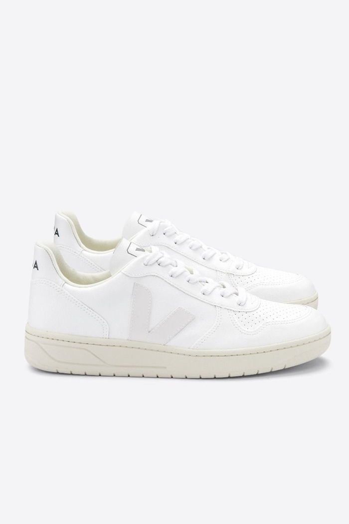 Shop VEJA Full White V-10 CWL Sneaker Online True Store