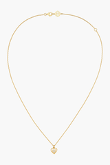 Zoe & Morgan 22k Gold Plate With White Zircon Kind Heart Necklace