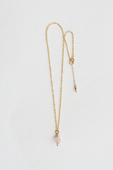 Charlotte Penman Gold Rose Quartz Stardust Particle Necklace