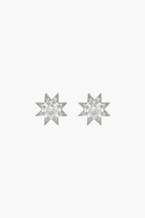 Zoe & Morgan Sterling Silver with White Zircon Stella Earrings