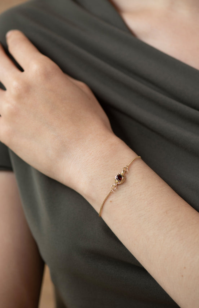 Zoe & Morgan 22K with Garnet Odette Bracelet