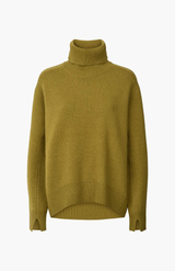 Rabens Saloner Fern Green Celly Roll Neck Sweater