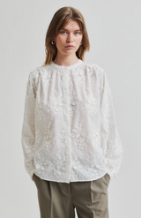 Second Female Embroidered White Cavan Shirt