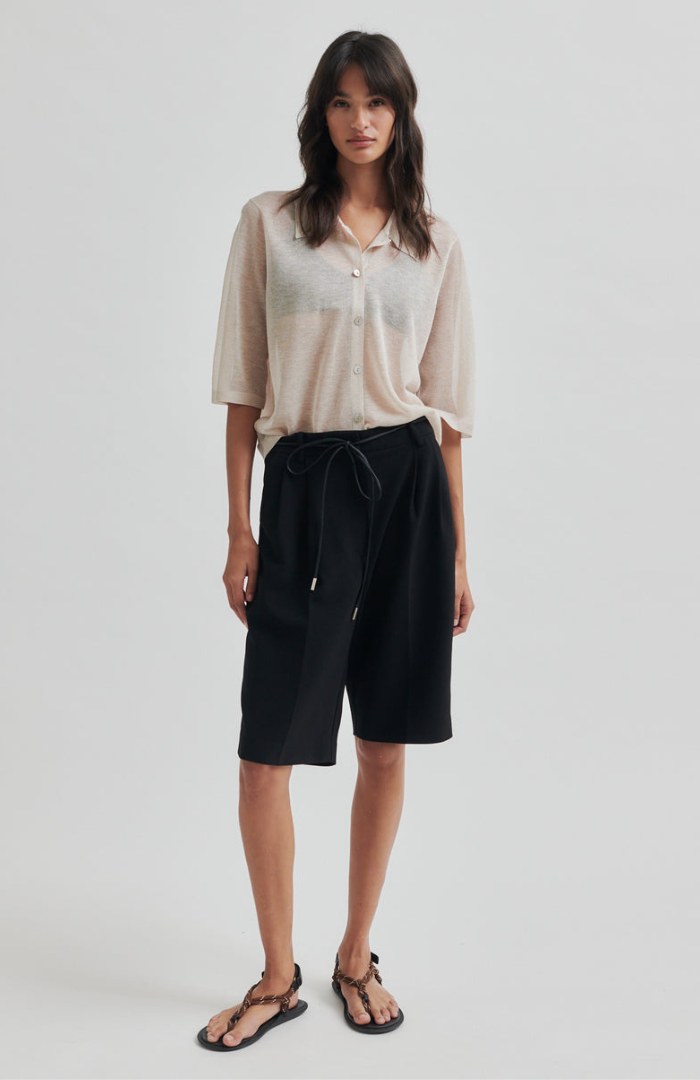 Second Female Brazilian Sand Tinke Knit Polo Cardigan