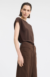 Morrison Espresso Aurora Silk Top