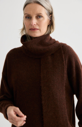 Laing Mahogany Marle Alpaca Sweater with Tie