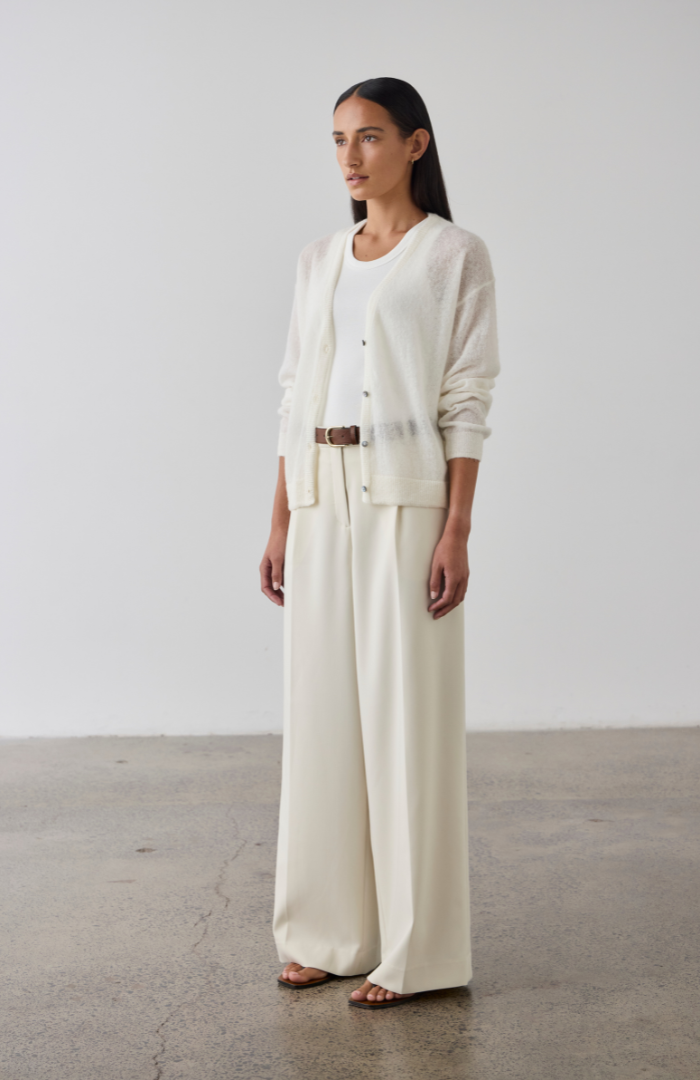 Laing Cream Fine Alpaca Cardigan