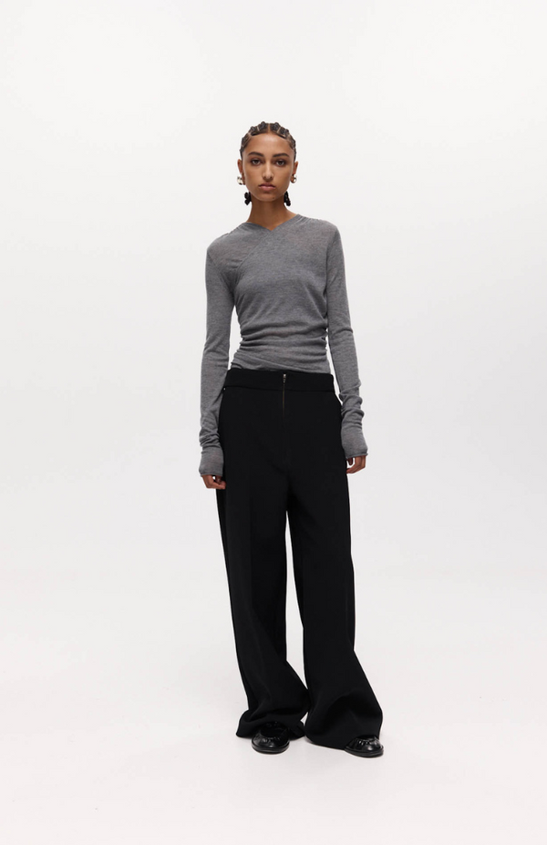 Harris Tapper Cement Rosie Knit Top