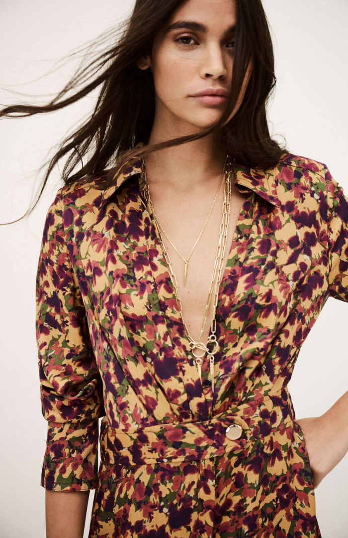 Ba&sh Ocre Ninfa Dress