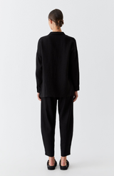 Morrison Black Linen Rocco Pant