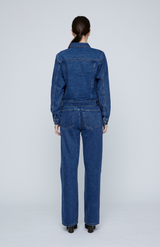 Wynn Hamlyn Indigo Zipper Denim Jacket