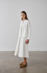 Laing White Full Pleated Skirt