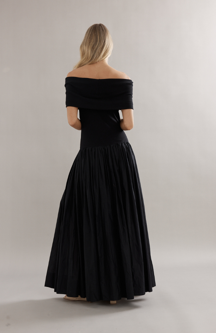 Caitlin Crisp Black Elsa Dress