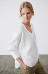 Laing White Palma Scoop Blouse