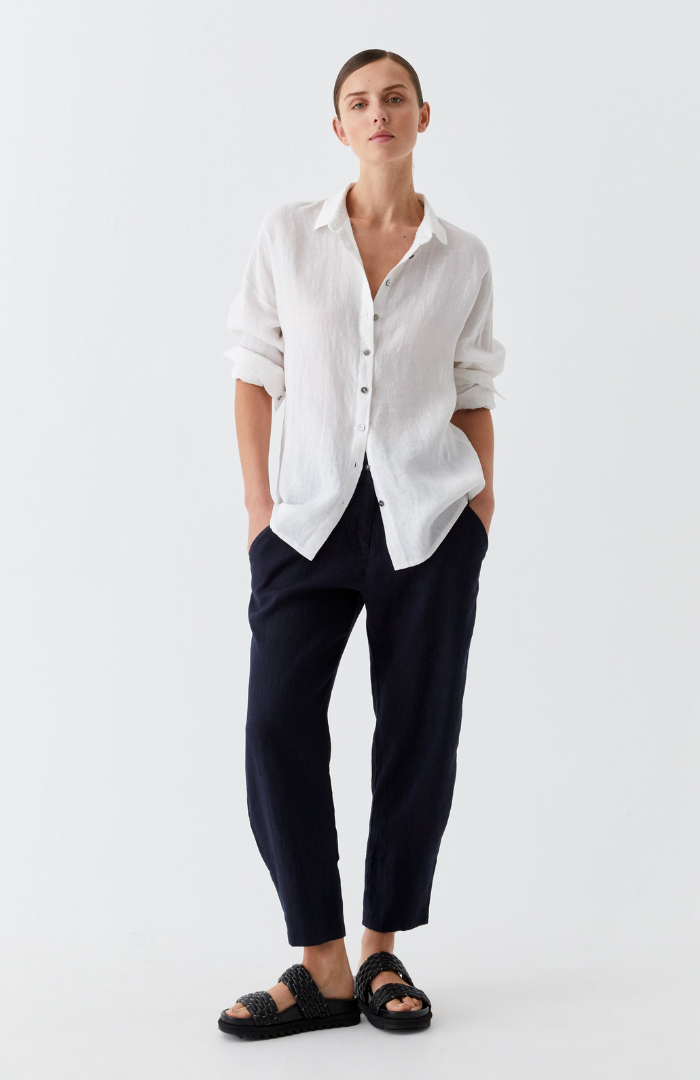 Morrison White Linen Jaxon Shirt