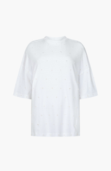 Harris Tapper White Pearl Beaded Gibson T-Shirt