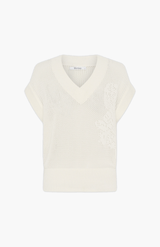 Morrison White Chiara Knit Vest