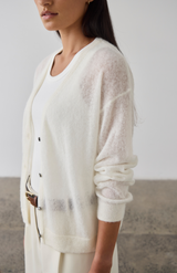 Laing Cream Fine Alpaca Cardigan