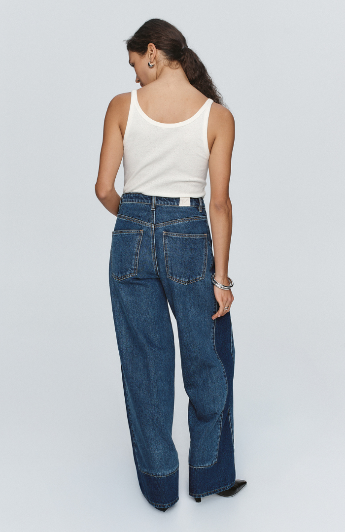 Marle Washed Indigo Border Jean