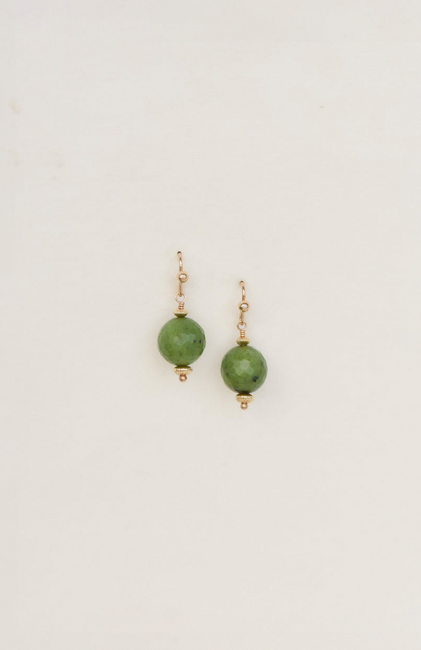 Charlotte Penman Gold Greenstone Kōpū Earrings