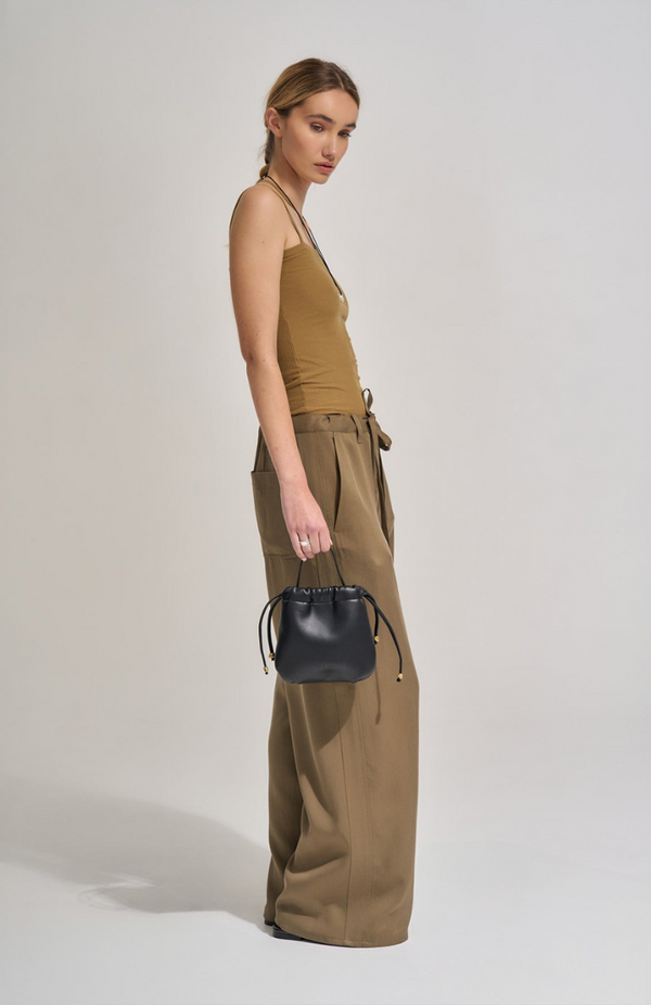 Brie Leon Black Halle Crossbody Bag