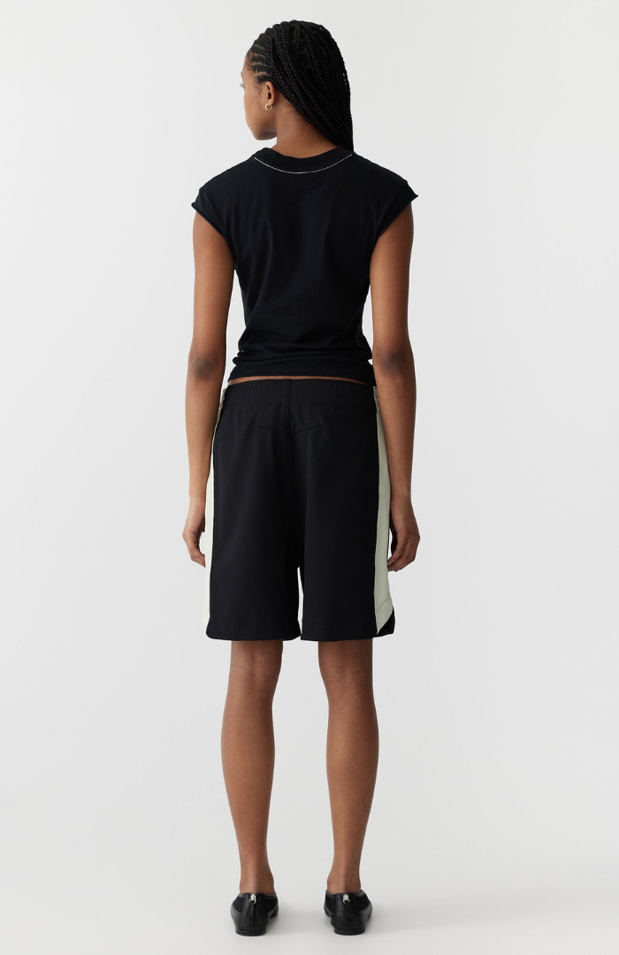 Bassike Black + Pistachio Pique Basketball Short