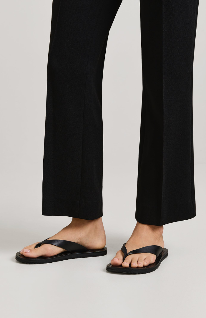 A.Emery Black Flora Sandal