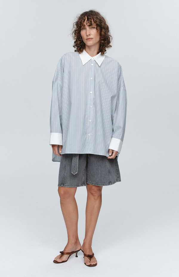Marle Bleu Stripe Edie Shirt