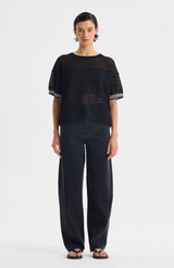 Morrison Black Dallas Knit Tee