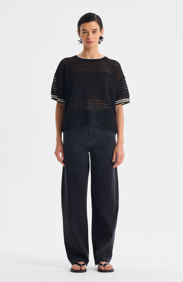 Morrison Black Dallas Knit Tee