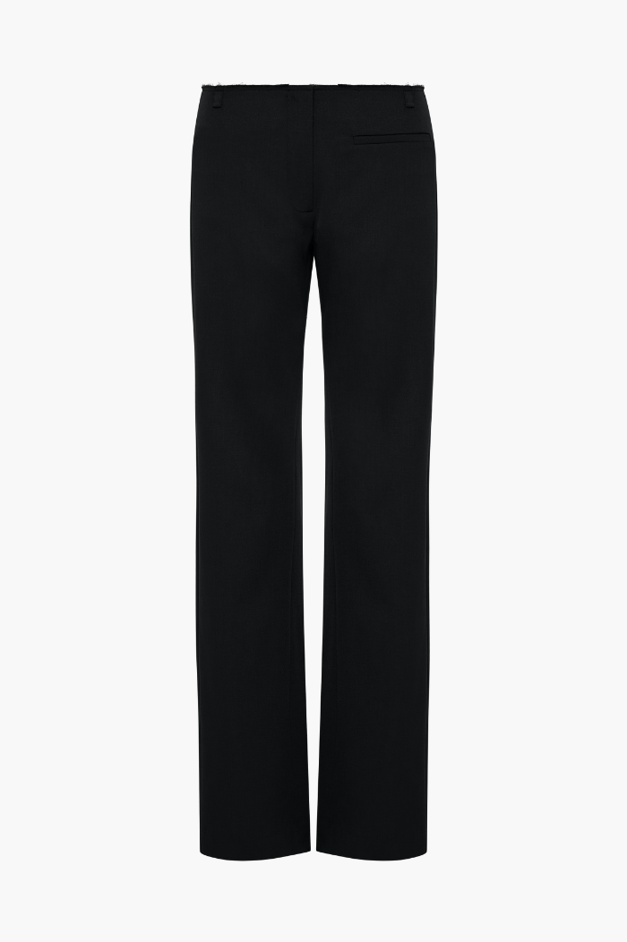 ST.AGNI Black Raw Edge Pants