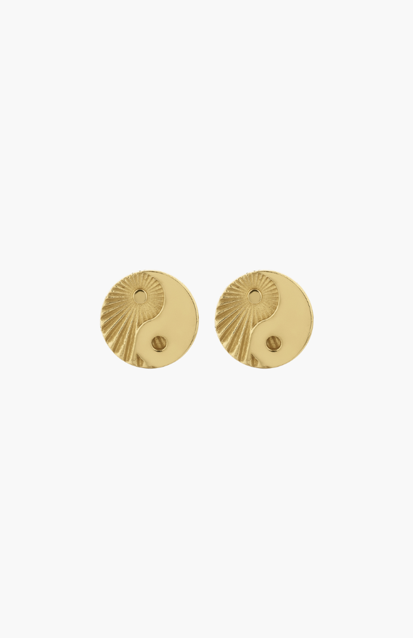 Zoe & Morgan 22K Gold Plate Yin Yang Stud