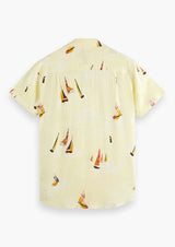 Scotch & Soda Yellow Boat Printed Shirt