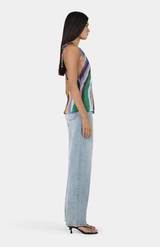 Hansen & Gretel Wave Length Juniper Silk Top