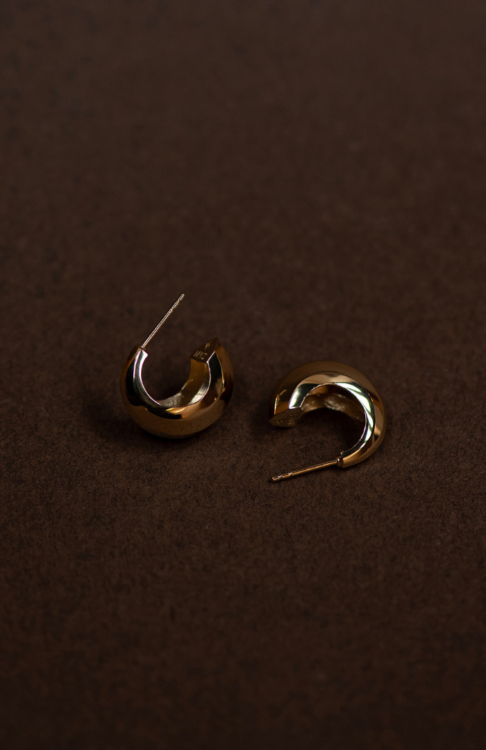 Zoe & Morgan 22K Gold Plate Circa Hoop Earrings