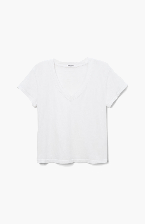 Perfect White Tee White Hendrix Boxy V Neck Tee