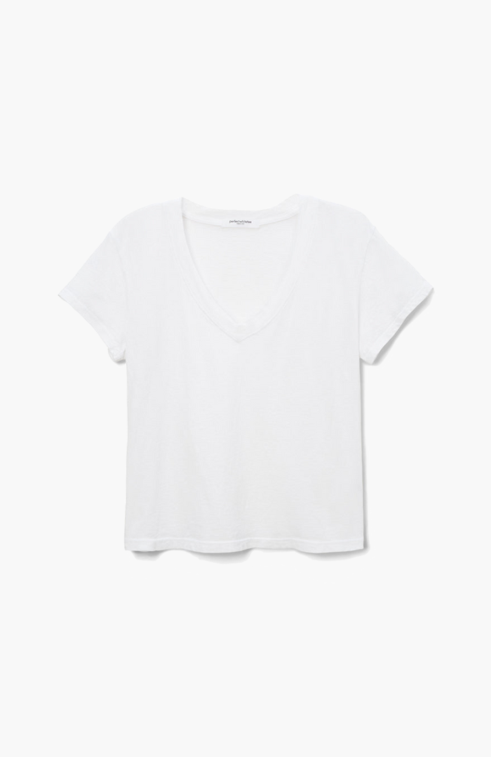 Perfect White Tee White Hendrix Boxy V Neck Tee