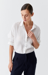 Morrison White Linen Jaxon Shirt