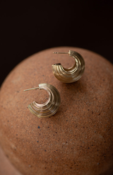 Zoe & Morgan 22K Gold Plate Rae Hoops