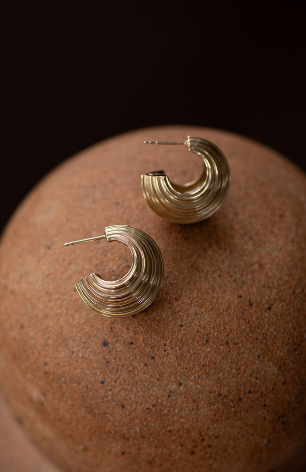 Zoe & Morgan 22K Gold Plate Rae Hoops