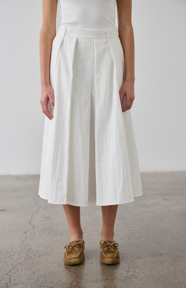 Laing White Full Pleated Skirt